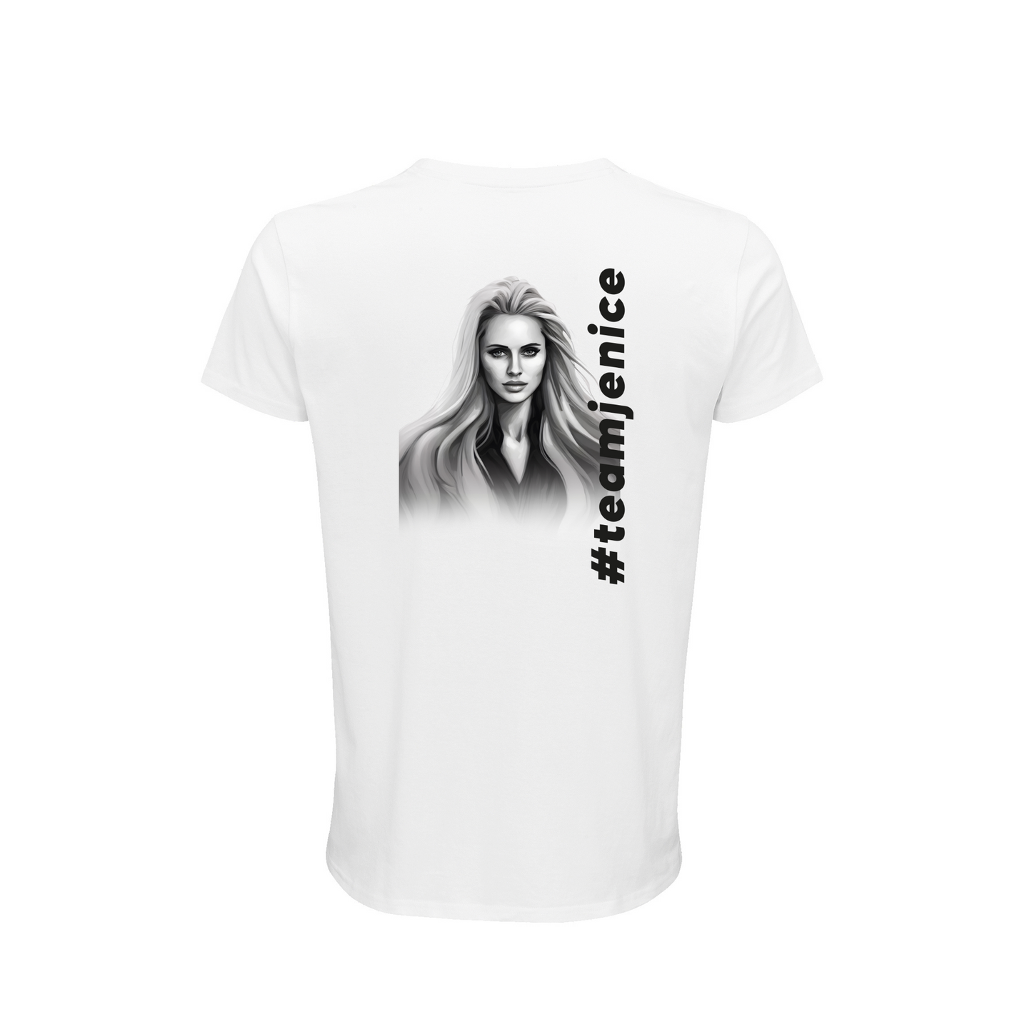 T-Shirt "#teamjenice" Weiß