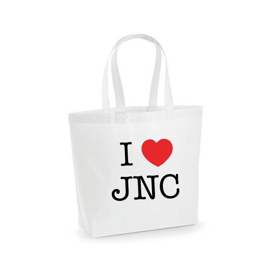 Shoppertasche "I Love JNC" weiß