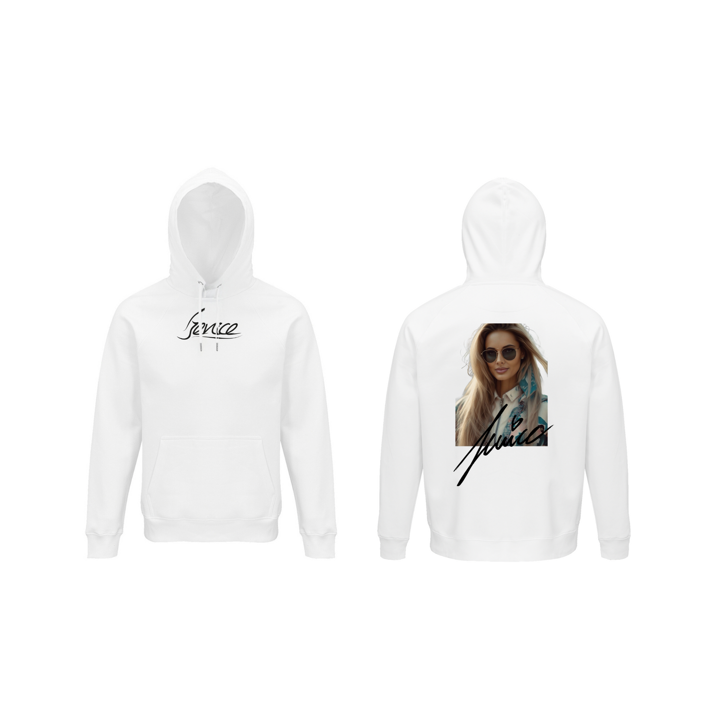 Hoodie "Sunglasses Love" weiß