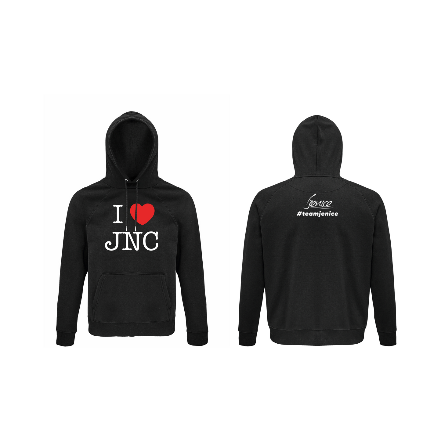 Hoodie "I Love JNC" schwarz